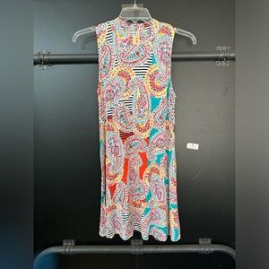 Red Camel Women’s Paisley Printed Sleeveless Pullover Dress, L